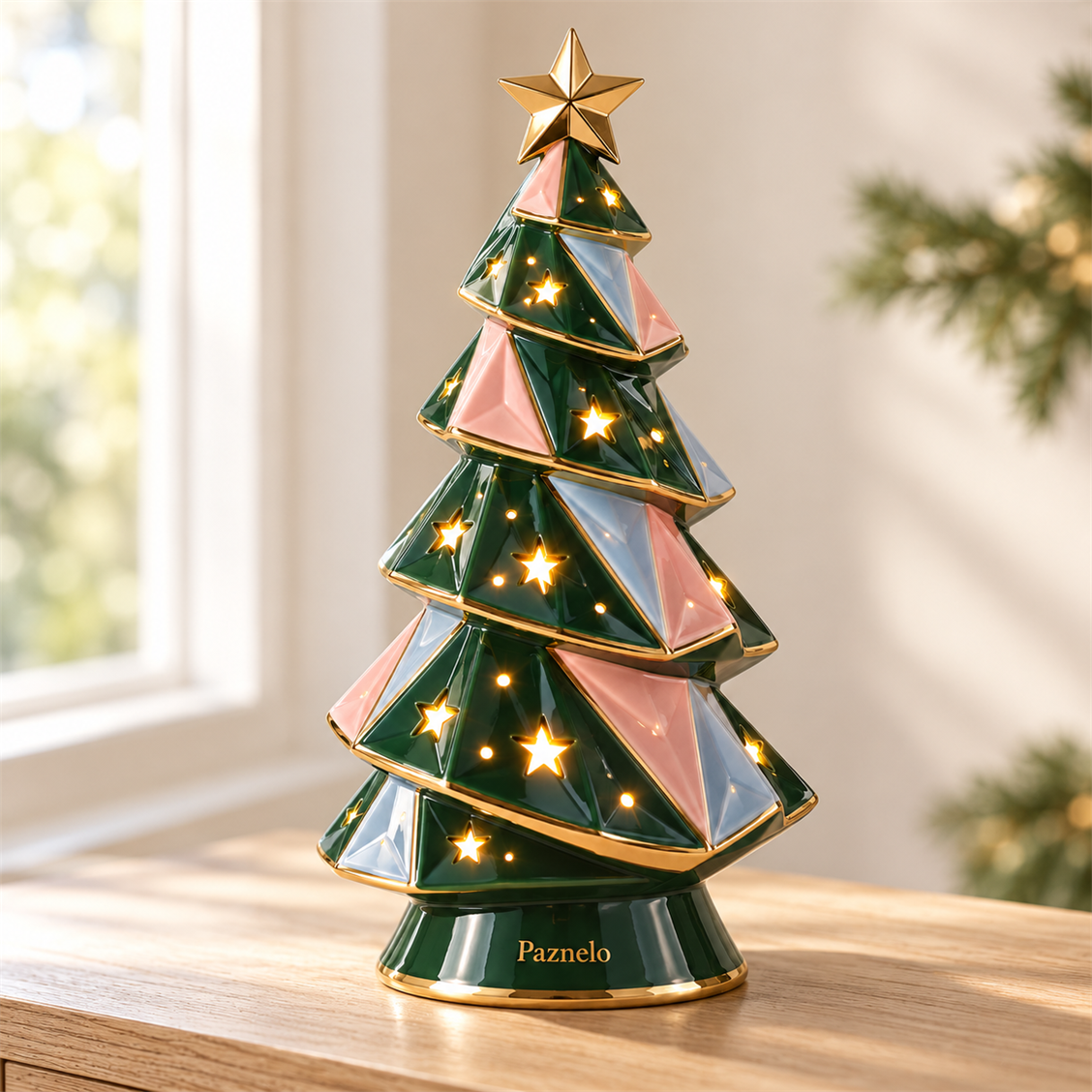 Paznelo Illuminated Ceramic Christmas Tree