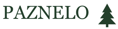 Paznelo wordmark and pine symbol