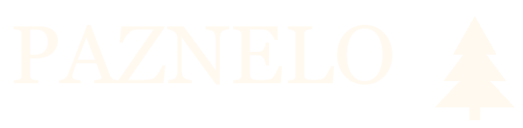 Paznelo wordmark and pine symbol